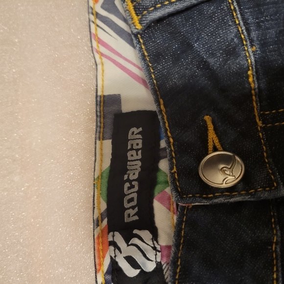 Womens Rocawear dark wash straight leg Jeans Size 9 - Picture 7 of 13